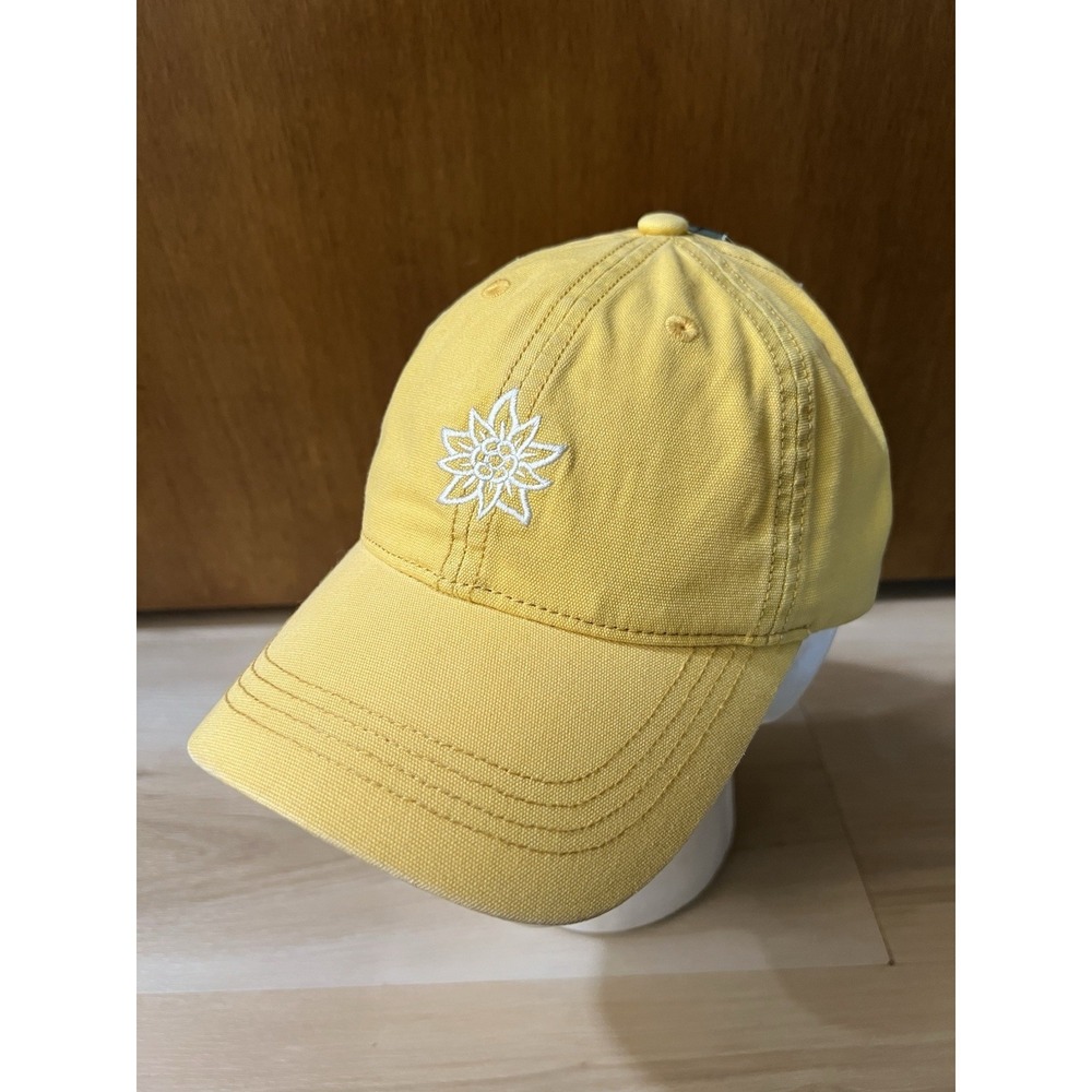 Alpine Design Women's Cotton Washed‎ Cap Hat Adjustable Golden Yellow Flower